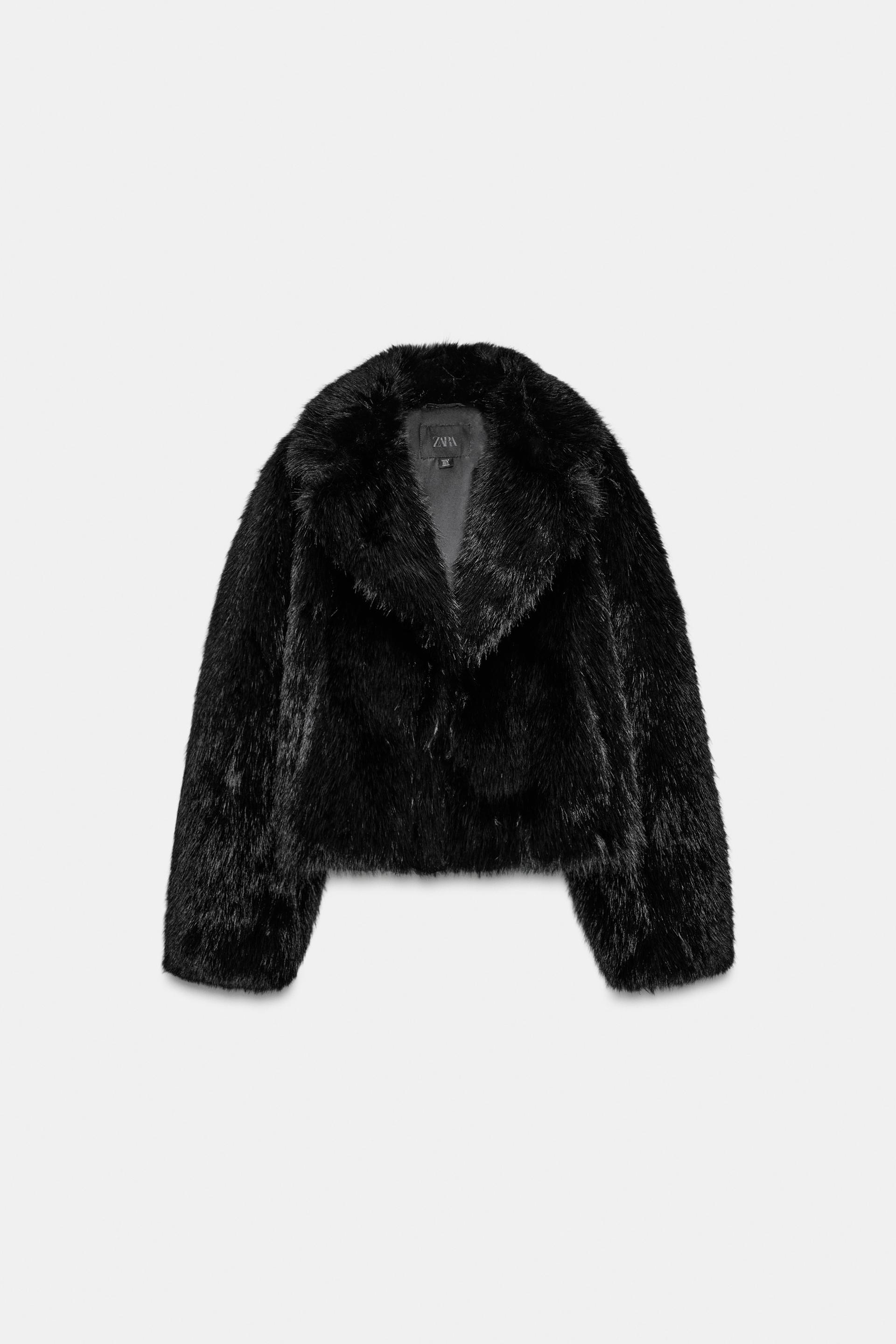 SHORT FAUX FUR COAT